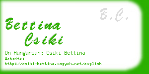 bettina csiki business card